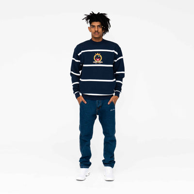 Crest Stripe Crewneck Fleece