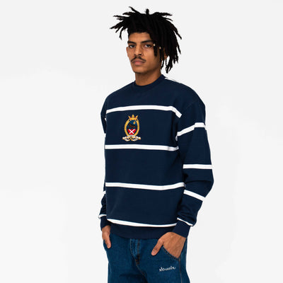 Crest Stripe Crewneck Fleece